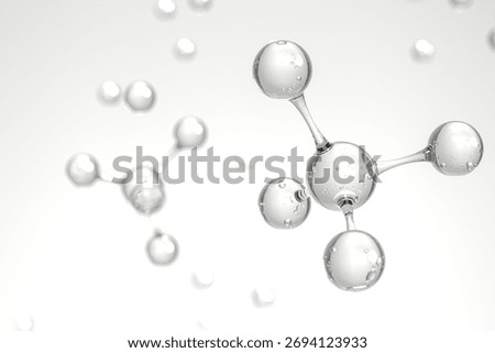 Crystal Clear 3D Molecular Structure Scientific Visualization Futuristic Chemistry Design 3D render