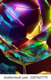 Crystal Gemstone Mineral 3D Background HD 3D Rendering