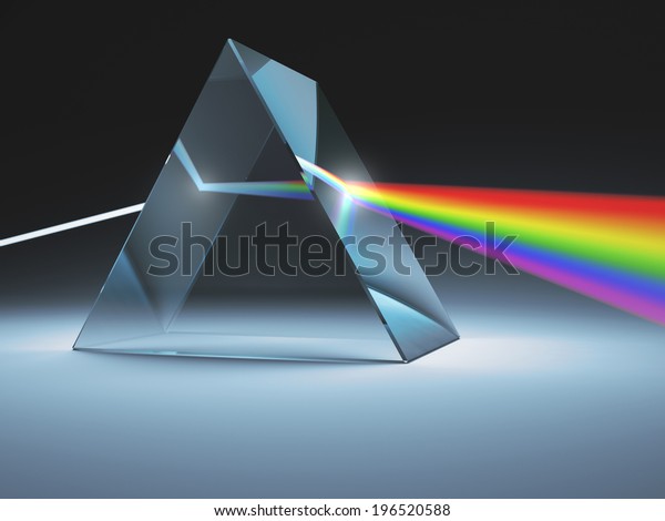 glass prism disperses white light