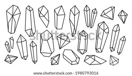 crystals pattern. various crystals. geometry