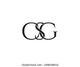 Csg Original Monogram Logo Design Stock Illustration 1448148614