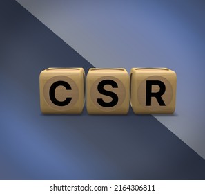 CSR Abbreviation Of Corporate Social Relationship 3d Rendering