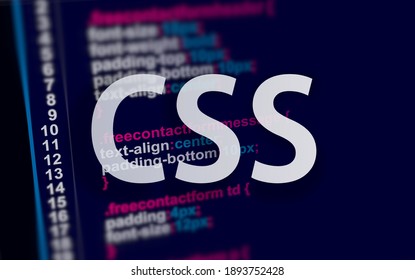 Css Code On Dark Background In Code Editor And Word CSS