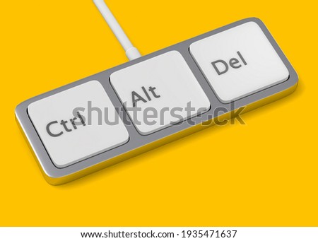 Ctrl Alt Del - Minimal Keyboard concept - 3D
