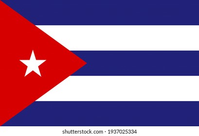 Cuba flag graphic. Rectangle Cuban flag illustration. Cuba country flag is a symbol of freedom, patriotism and independence.
