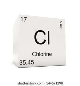 Cube Chlorine Element Periodic Table Isolated Stock Illustration ...