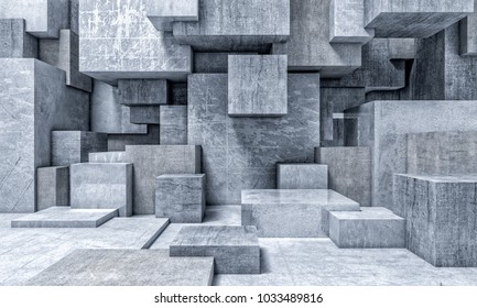 abstrakter Würfel-Hintergrund 3D-Renderbild