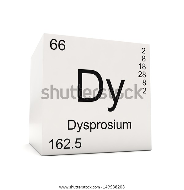 Cube Dysprosium Element Periodic Table Isolated Stock Illustration 149538203