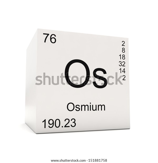 Cube Osmium Element Periodic Table Isolated Stock Illustration 151881758 3753