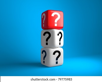 Four Cubes Question Marks Black One Stock Photo 1700129974 | Shutterstock