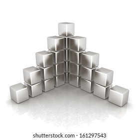 Cubic Diagram Structure On White Background Stock Illustration ...