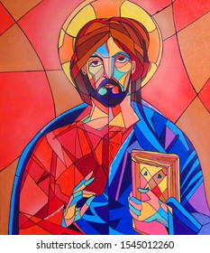 Cubism Portrait Of Our Lord Jesus Christ