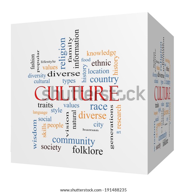 Culture 3d Cube Word Cloud Concept Stock Illustration 191488235 