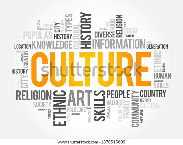 Culture Word Cloud Collage Social Concept Stock Illustration 1870515805