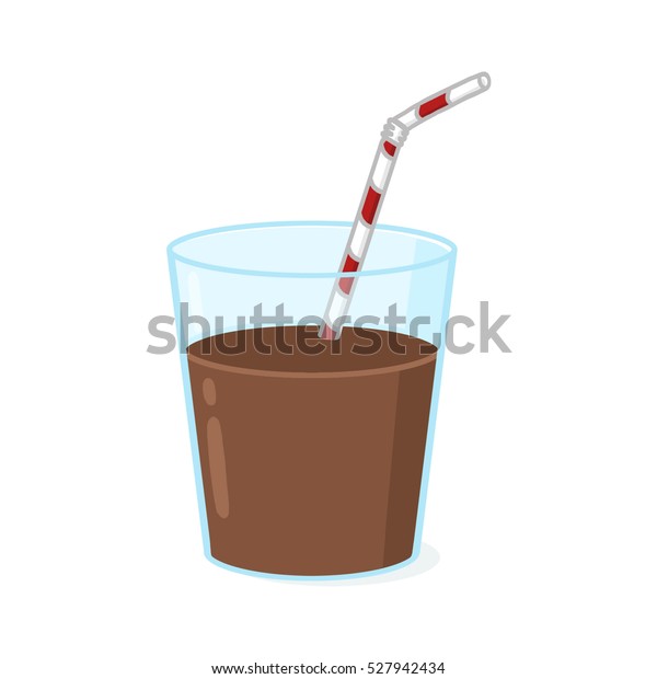 Cup Chocolate Milk Cartoon On White Stock Illustration