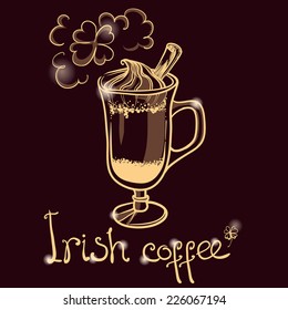 Cup Of Irish Coffee For Decorate The Cafe