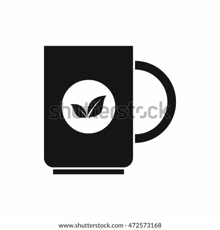 Cup of tea icon in simple style isolated  illustration