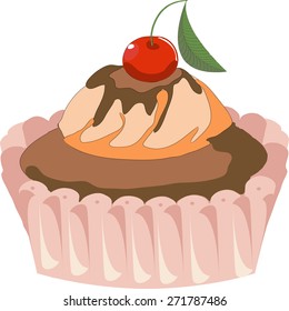 cupcake with cherry