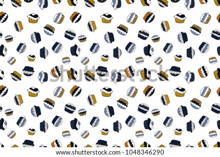 cupcake pattern background happy birthday cupcake stock illustration