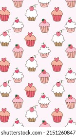 Cupcake Patterns Jpg, Cupcake Pink Backgrounds, Cupcake Wallpaper Love Cards, Heart, Strawberry, Cherry.