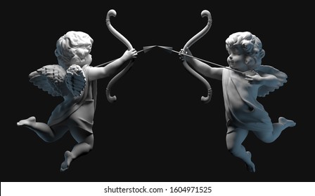 Cupid Angel For Valentines Day 3D Render