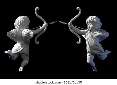 cupid angel for valentines day 3D render