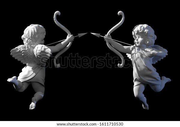 cupid angel for\
valentines day 3D\
render