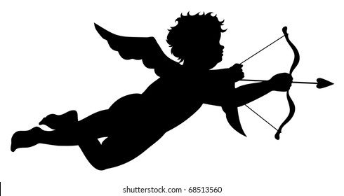 Cupid Silhouette Available Vector Version Stock Illustration 68513560 