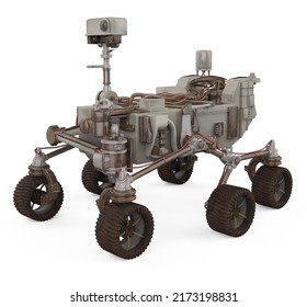 Curiosity Rover Isolated. 3D Rendering