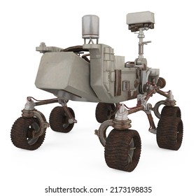 Curiosity Rover Isolated. 3D Rendering