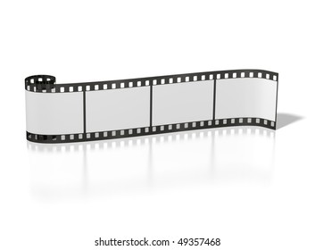 Isolated Film White Background 3d Rendering Stock Vector (Royalty Free ...