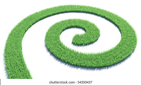 Curl of green grass
