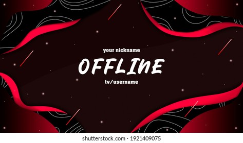 Zurzeit offline Twitch Overlay süßer Hintergrund: Stockillustration