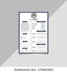 curriculum template with flat design