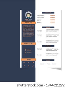 curriculum template with flat design