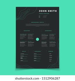 Curriculum vitae template. Cv resume for placeholder company layout - Powered by Shutterstock