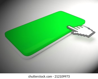 Cursor Hand Key Background Showing Blank Copy space Click Here
