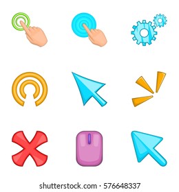 Cursor Pointer Icons Set Cartoon Illustration Stock Illustration ...