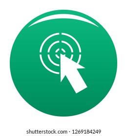 Cursor shape icon. Simple illustration of cursor shape icon for any design green