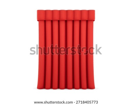 curtain 3d rendering isolated on white background cartoon plastic style icon