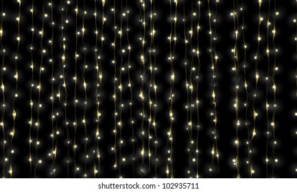 A Curtain Of Illuminated Fairy Lights