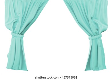 Curtains Isolated On White Background Include Stock Illustration 