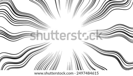 A Curved Comic and Cartoon Background Effect.