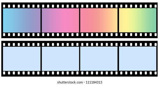 Curved film color sheet on background gray