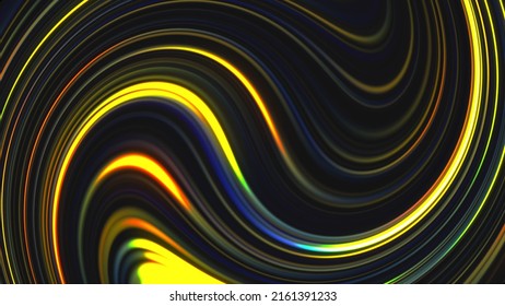 Curved lines. Computer generated 3d render