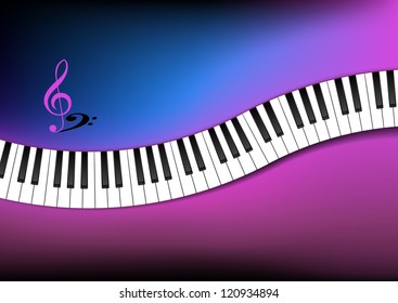 Curved Piano Keyboard Background Illustration Stock Illustration ...