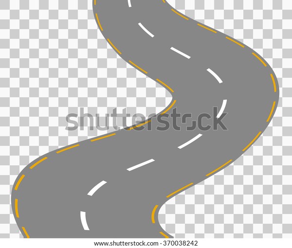 Curved Road White Markings Illustration 1 Stock Illustration 370038242 ...