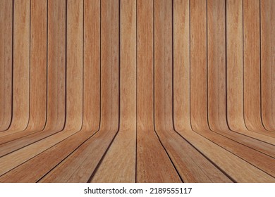 Curved Wood Parquet Background 3D Rendering 