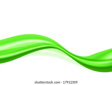 Vector Green Wavy Wave Abstract Swoosh Stock Vector (Royalty Free ...