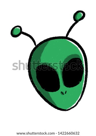 Custom illustration of an alien